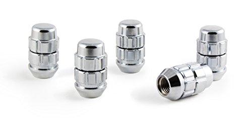 Gorilla Automotive 71631XB5 12mm x 1.50 Thread Size Chrome Finish Acorn X2 Wheel Lock, (Pack of 5) - The Center Cap Store