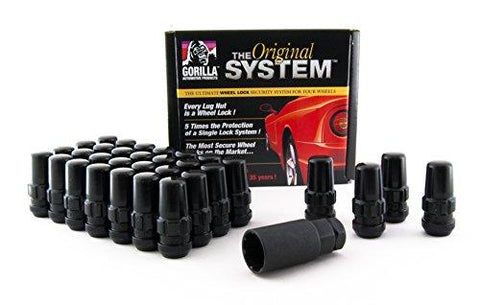 Gorilla Automotive 76695NBC Black 9/16" Thread Size Chrome Finish Duplex Acorn Wheel Lock with 8-Lug Nut, (Pack of 32) - The Center Cap Store
