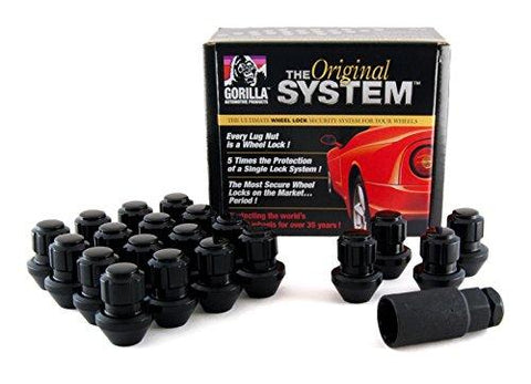 Gorilla Automotive 96643BDX Black Factory Style Wheel Lock System (14mm x 1.50 Thread Size, 20-Pack) - The Center Cap Store
