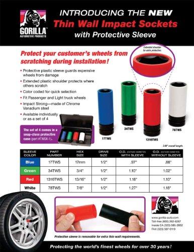 Gorilla Automotive TWSK-1 Thin Wall Socket Kit - The Center Cap Store