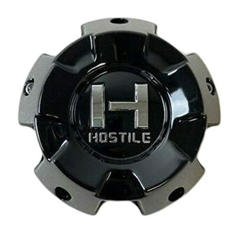 Hostile Gloss Black Wheel 5 Lug Center Cap HC-5001 HC-5001-B - The Center Cap Store