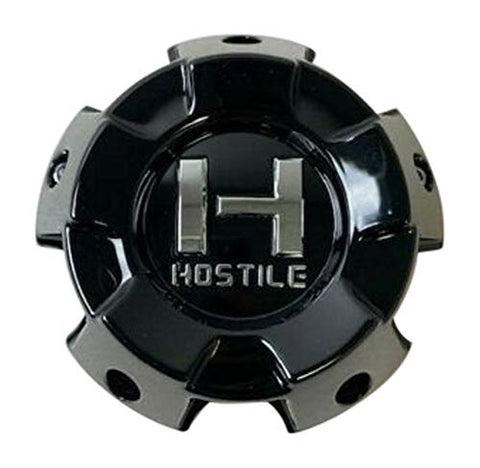 Hostile Wheels 5 Lug Gloss Black Wheel Center Cap HC-5005 HC-5007 - The Center Cap Store