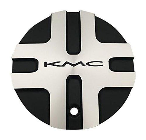 KMC Wheels 0495L155-BAL SL1107-08 Black and Machined Wheel Center Cap - The Center Cap Store