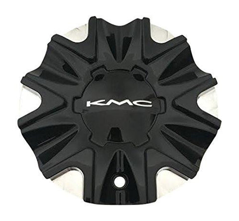 KMC Wheels 497L178-BAL Black and Machined Wheel Center Cap - The Center Cap Store
