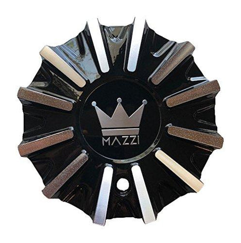 Mazzi Wheels C10341B01-CAP Black and Machined Center Cap - The Center Cap Store