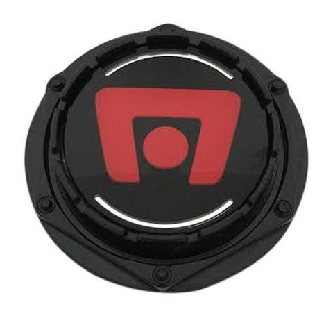 Motegi Racing Wheels CAP M-603 Black Cap with Red Lettering - The Center Cap Store