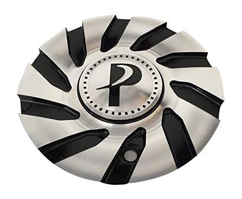 Phino Wheels PW12 CSPW12-2A Black and Machined Center Cap - The Center Cap Store