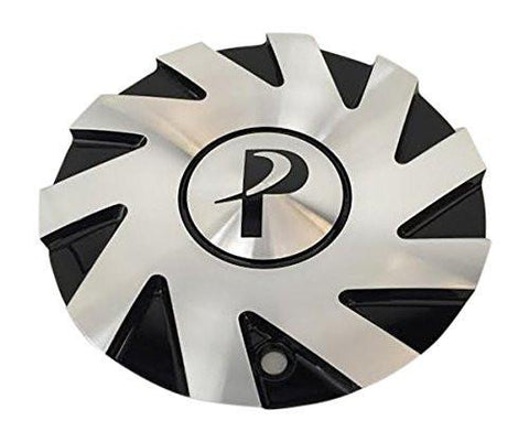 Phino Wheels PW138 CSPW138-1A SJ101-23 Black and Machined Center Cap - The Center Cap Store