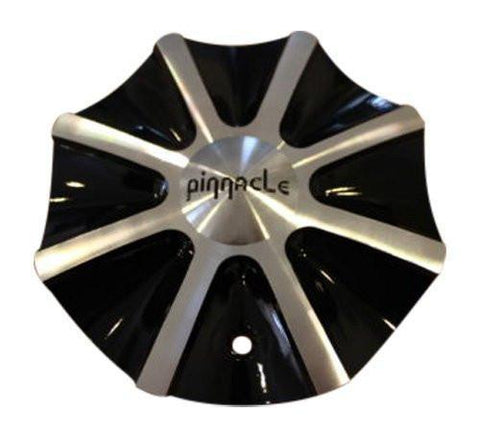 Pinnacle P52 Spider Black Machine Metal Wheel RIm Center Cap 123S160-M - The Center Cap Store
