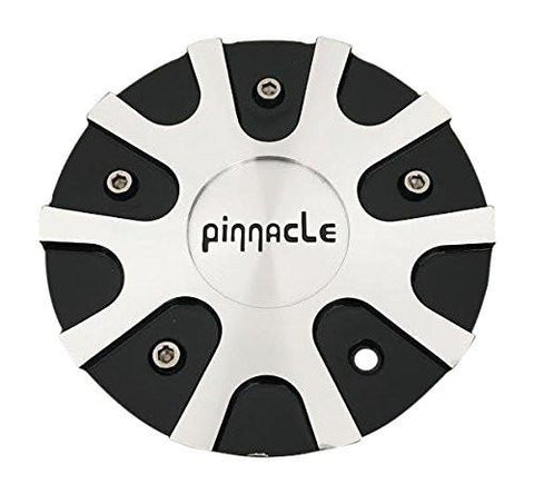 Pinnacle P72 Gunner P72-18-AL Black and Machined Wheel Center Cap - The Center Cap Store