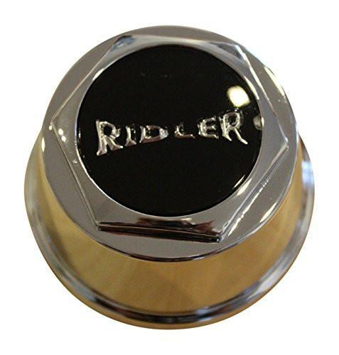 Ridler 675 5 Spoke Chrome Wheel Rim Snap In Center Cap Black Logo C10675 - The Center Cap Store
