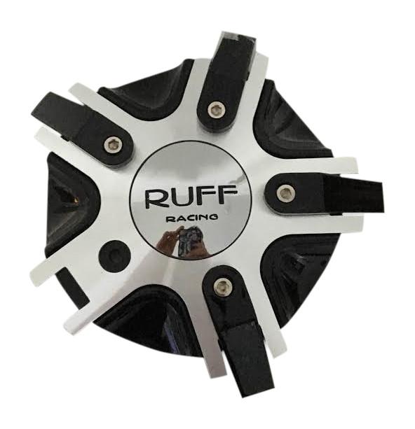 Ruff Racing C5080-1-CAP-R933 Black and Machined Center Cap - The Center Cap Store