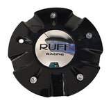 Ruff Racing C5080-2/R933 Black and Chrome Center Cap - The Center Cap Store