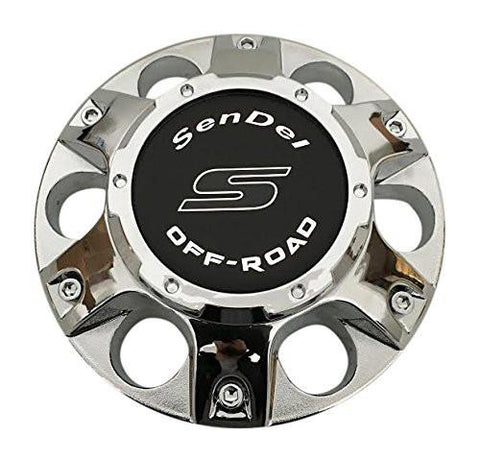 Sendel Offroad Wheels 62912090F-1 S1050-S36-6LG-MATTE Chrome Wheel Center Cap - The Center Cap Store