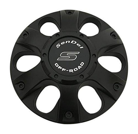 Sendel Offroad Wheels 62912090F-3 S1050-S36-6-MATTE Black Wheel Center Cap - The Center Cap Store