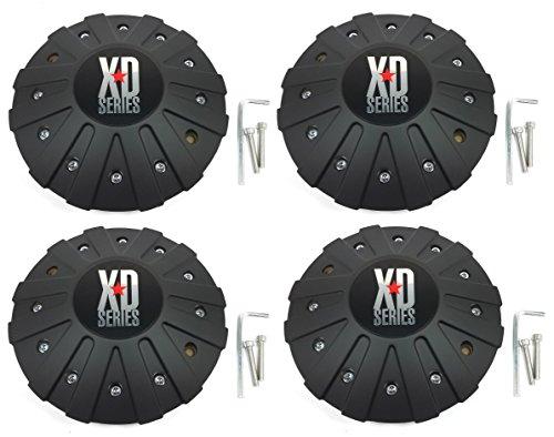 Set (4pcs) KMC XD Series Black Custom Wheel Center Hub Cap 8 1/8" for XD778 Monster Rim - The Center Cap Store