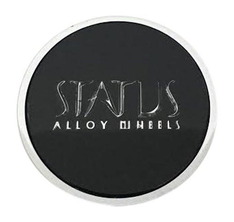 Status Alloy Wheels C84105-CAP Black and Chrome Center Cap - The Center Cap Store