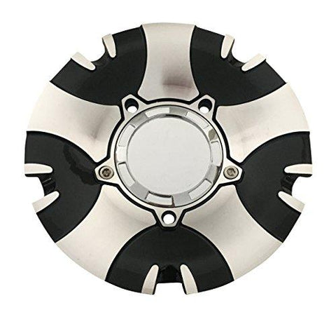 Status Wheels C1039-1S811 USED No Logo Black and Machined Center Cap - The Center Cap Store