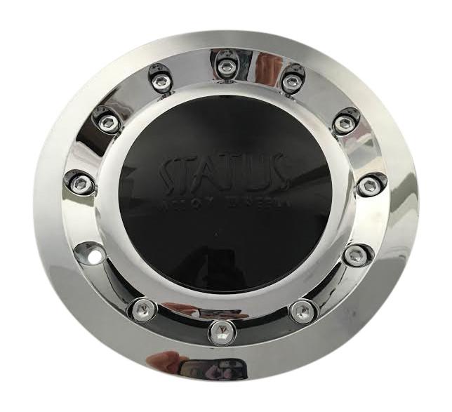 Status Wheels TL1306-CAP Chrome and Black Center Cap - The Center Cap Store