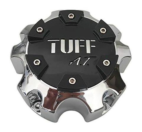 TUFF AT C611902 C803502CAP1S813 Chrome Center Cap Black Center - The Center Cap Store