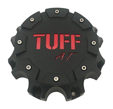 TUFF AT Wheels C6119-6CAP Black and Red Wheel Center Cap - The Center Cap Store
