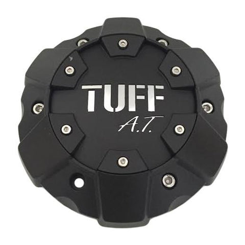 TUFF AT Wheels C611901CB3 Matte Black with Chrome Lettering Center Cap - The Center Cap Store