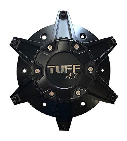 TUFF T12 Wheels C-623801-1 TT12DSBC 5 Lug Satin Black and Chrome Center Cap - The Center Cap Store