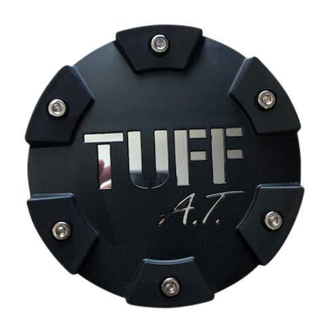 Tuff Wheels C611901-1CB3/C PCTMFBC Black with Chrome Logo Center Cap - The Center Cap Store