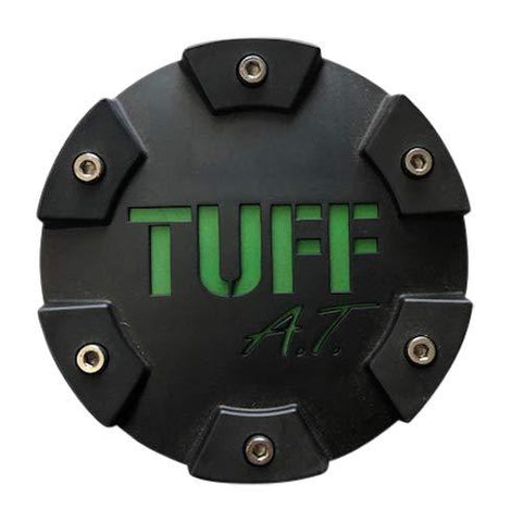 Tuff Wheels C611901 PCTMFBG Black with Green Logo Center Cap - The Center Cap Store