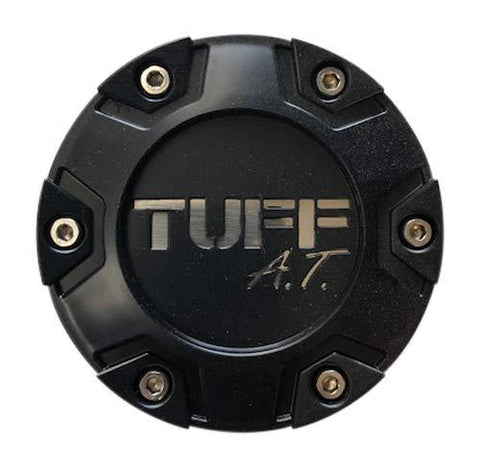 Tuff Wheels T12 C-623801-1 PCTT12SBC Satin Black with Chrome Logo Center Cap - The Center Cap Store