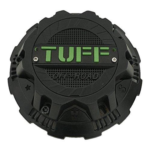 TUFF Wheels TUFF-10-CAP Black and Green Center Cap - The Center Cap Store