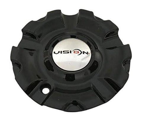 Vision Wheels 381-CAP Black Wheel Center Cap New Logo - The Center Cap Store