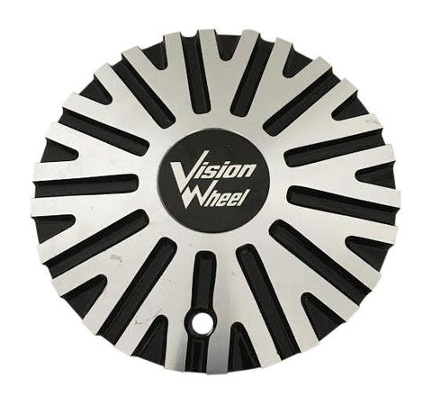 Vision Wheels 456 C456GBMF-CAP Gloss Black and Machined Center Cap - The Center Cap Store