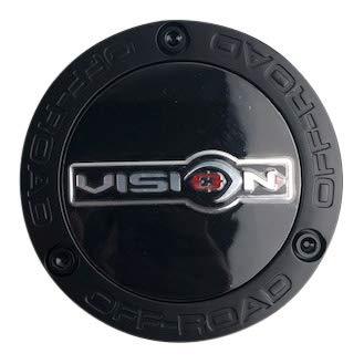 Vision Wheels C111MB-8LV Matte Black Wheel Center Cap - The Center Cap Store