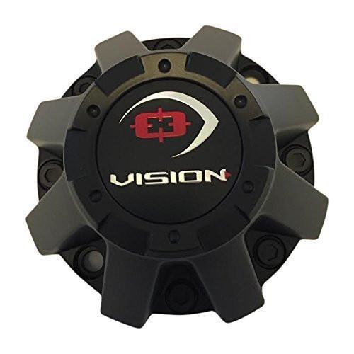 Vision Wheels C157MB 6157K135 LG1304-26 Black Wheel Center Cap - The Center Cap Store