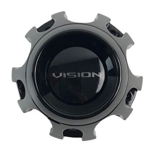 Vision Wheels C416GB-65V Gloss Black Wheel Center Cap - The Center Cap Store