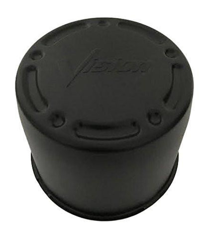 Vision Wheels C715R-210 Matte Black Wheel Center Cap Old Logo - The Center Cap Store