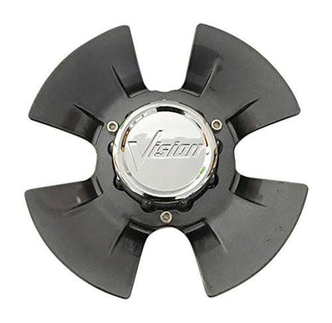 Vision Wheels V424-VW1 LG1007-08 Hyper Silver 4 Lug Center Cap - The Center Cap Store