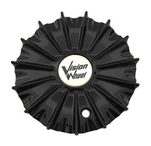 Vision Wheels V454-2090CAP LG0909-57 Black Wheel Center Cap - The Center Cap Store