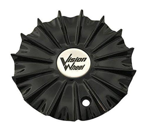 Vision Wheels V454-2090CAP LG0909-57 Black Wheel Center Cap Old Logo - The Center Cap Store