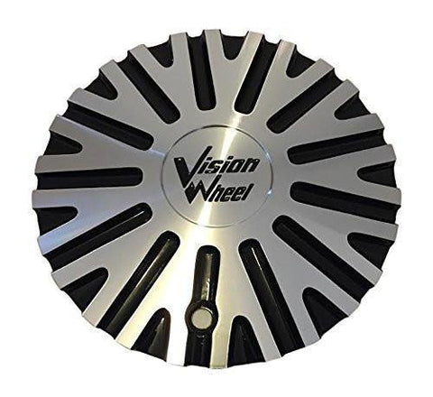 Vision Wheels Xtacy C456GBMF-CAP Black and Machined Center Cap - The Center Cap Store