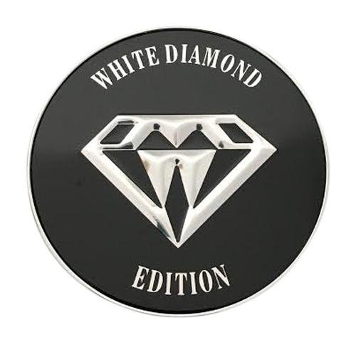 White Diamond Edition 210K62 Black and Chrome Wheel Center Cap - The Center Cap Store