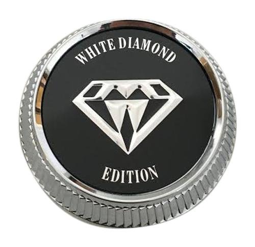 White Diamond Edition 5314K68 Chrome and Black Wheel Center Cap - The Center Cap Store