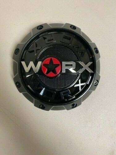 Worx by Ultra 8 Lug Gloss Black Wheel Center Cap 30171765F-A 1-Inch Spacer - The Center Cap Store