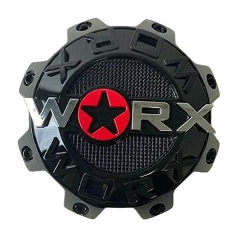 Worx by Ultra 8 Lug Gloss Black Wheel Center Cap 30171765F-A 2-Inch Spacer - The Center Cap Store