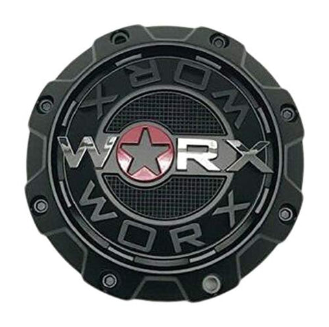 Worx by Ultra 8 Lug Matte Black Wheel Center Cap 30171765F-A 1-Inch Spacer - The Center Cap Store