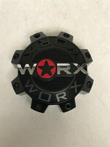 Worx by Ultra 8 Lug Matte Black Wheel Center Cap 30171765F-A 2-Inch Spacer - The Center Cap Store