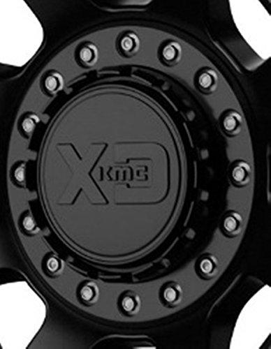 XD SERIES KMC XD137 FMJ Replacement Center Cap M1050BK09 (2 Piece - Satin Black Inner Cap Piece with Satin Black Base) - The Center Cap Store