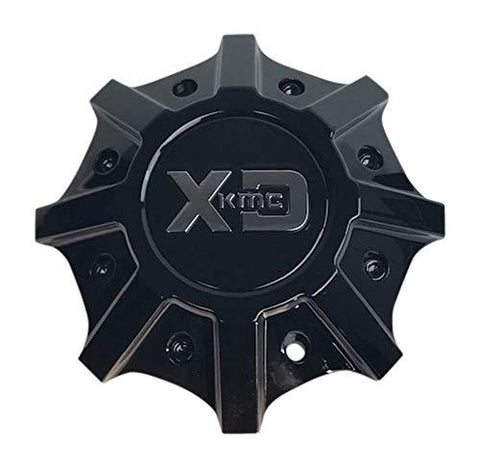 XD SERIES Wheels T148L215-H48-S1 Gloss Black Center Cap with Chrome Logo - The Center Cap Store