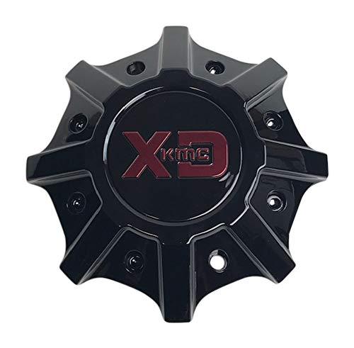 XD SERIES Wheels T148L215-H48-S5 Gloss Black Center Cap with Red Logo - The Center Cap Store